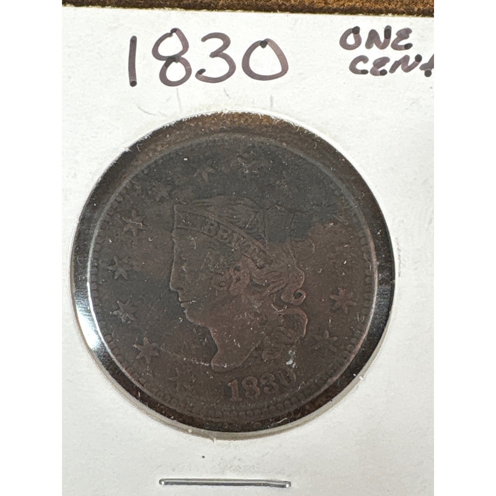 1830 Matron Head Large Cent US Copper One Cent Coin Philadelphia Mint